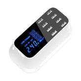 YC-CDA19A 8-port USB Multi-function 40W Intelligent Digital Display Fast Charging Dock, UK Plug